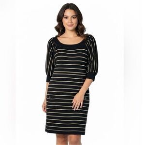JESSICA HOWARD Acrylic Knit Sweater Dress 1/2 Sleeves Front Hip Pockets US Sz 1X